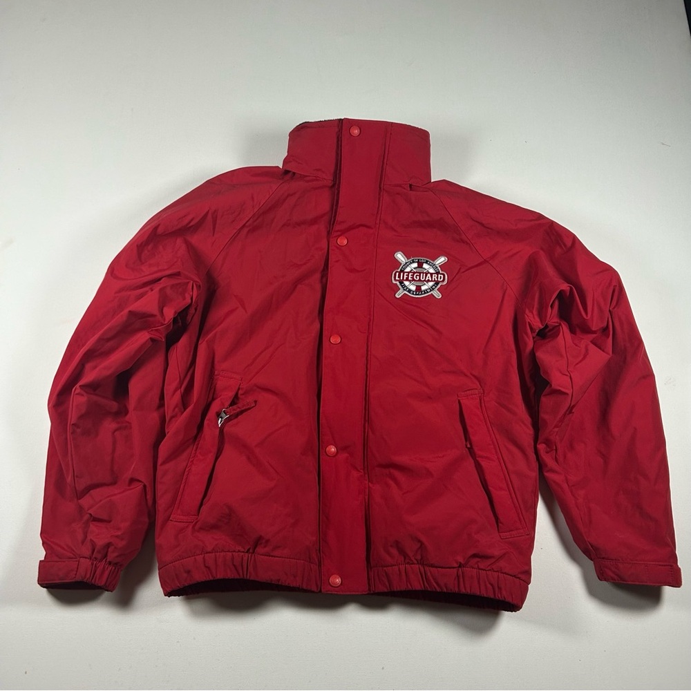 Vintage Lifeguard Jacket Mens Small Los Angeles County Fire Dept IZOD PerformX